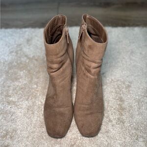 Tan booties